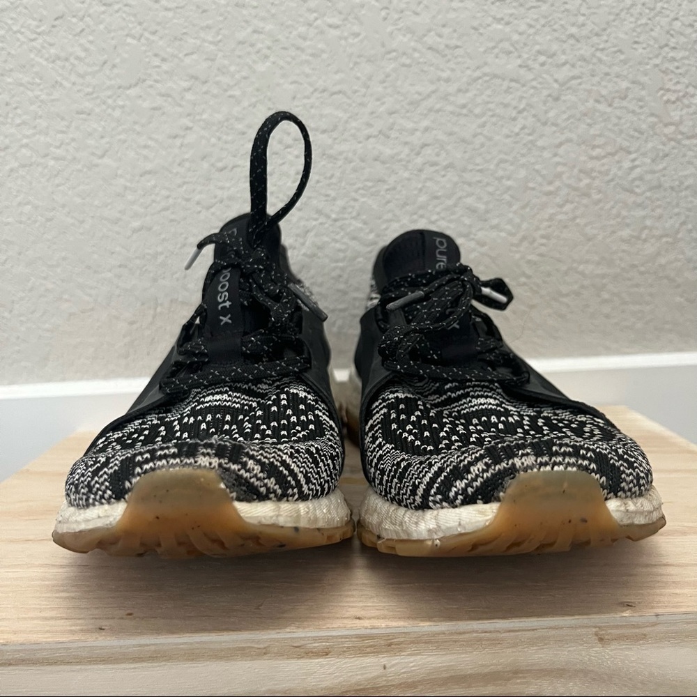 Adidas Black & White Pureboost X ATR Running Sneakers 7.5 - Picture 7 of 7